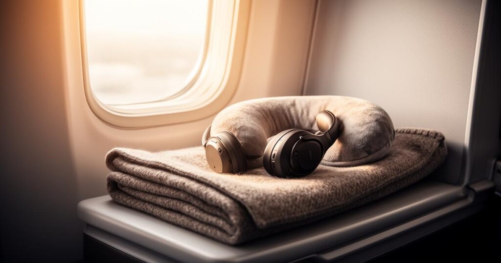 Les accessoires de voyage pour un vol confortable incluent la bouteille réutilisable